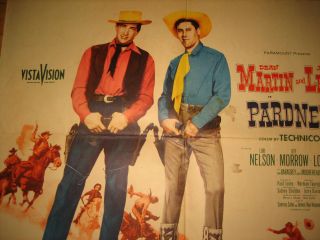 PARDNERS 1/2sh Movie Poster ' 56 cowboys Jerry Lewis & Dean Martin 2