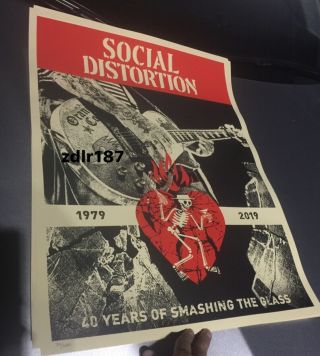 Social Distortion Poster 40th Anniversary Show Irvine 10/26/19 Lithograph