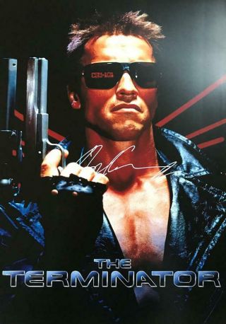 Arnold Schwarzenegger Signed 11x17 Poster (terminator) Autograph /