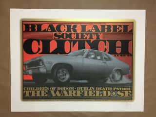 Black Label Society & Clutch Poster Chuck Sperry S/n 110/125 Rare 30x23 Zakk