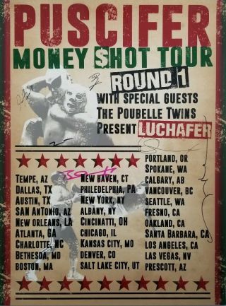 Puscifer Money Shot Round 1 Tour Poster Print Autographed Signed Band Tool Apc