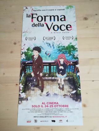 A Silent Voice Movie Poster 12x27 " Italian Japan Anime Naoko Yamada