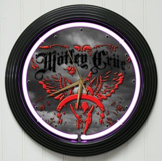 Motley Crue 15 Inch Neon Wall Clock