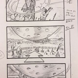 THE ADDAMS FAMILY - Production Storyboard: Gomez Golfing on Roof Part 1 3