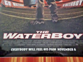 WATERBOY Double Sided movie poster Adam Sandler 2