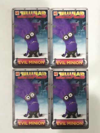 Dave And Busters Despicable Me Jellylab Game - Four Evil Minion Rare Cards