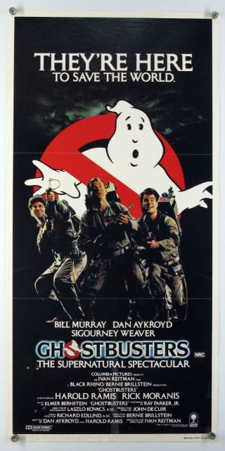 Ghostbusters Murray Weaver Aykroyd Horror Comedy Classic Rare Aus Daybill 1984