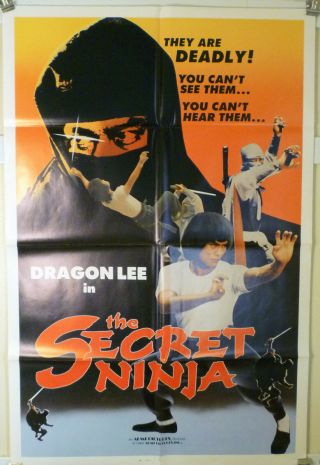 1984 The Secret Ninja - 1 Sheet Kung Fu Poster - Dragon Lee - Martial Arts