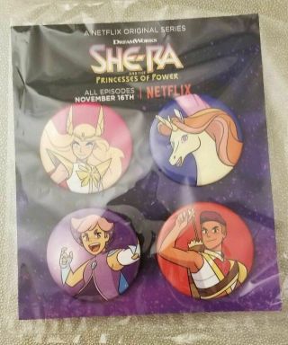 She - Ra Netflix Button Dream Set of 4 Pin back 3