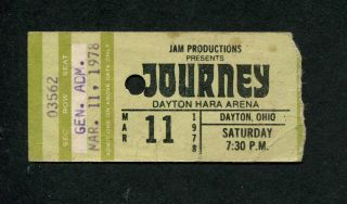 1978 Journey Van Halen Montrose Concert Ticket Stub Dayton Don 