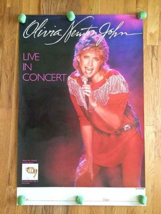 Olivia Newton John Promo Poster 1982 Concert