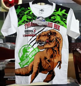 2018 Jurassic World Jurassic Park Thai Boy Kid T - Shirt Mega Rare