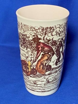 Vernon Kilns China Frontier Days Winchester 73 pattern set of 4 tumblers 2