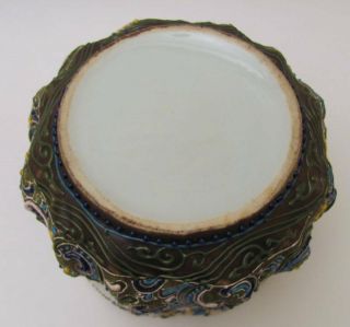 Antique Hand Painted Nippon Porcelain Moriage Cracker/Biscuit Jar 8