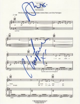 When In Rome Band Real Hand Signed The Promise Sheet Music 2 Autographed