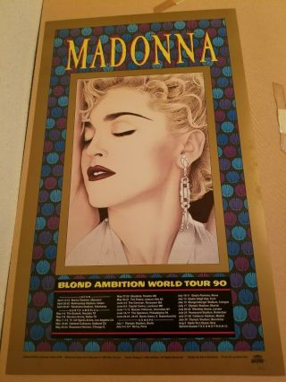 Madonna Blond Ambition Tour 1990 Poster Number 557 Art Rock Boy Toy,  Inc 17 " X 28 "