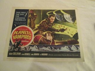Planet Of The Vampires Barry Sullivan,  Mario Bava,  Lobby Card 5,  1965,  Rare