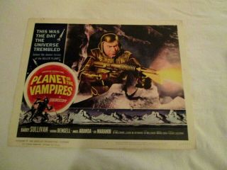 Planet Of The Vmpires,  Barry Sullivan,  Mario Bava,  Lobby Card 4,  1965,  Rare