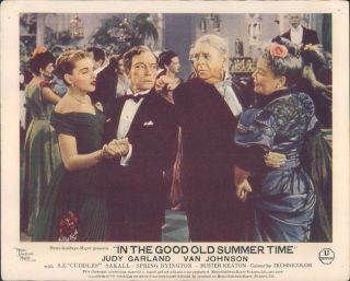In The Good Old Summer Time Judy Garland Buster Keaton Lobby Card 1949