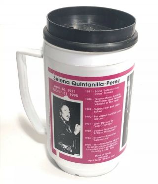 RARE SELENA Quintanilla 1996 Insulated Cup Mug Houston Astrodome Amor Prohibido 3