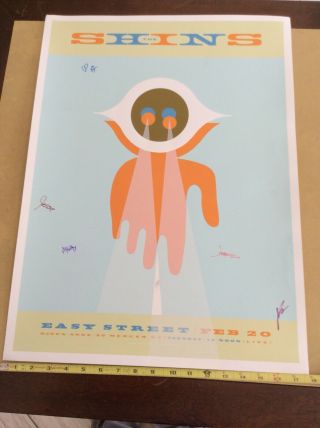 THE SHINS Rare Band SIGNED AUTOGRAPHED Show Tour Poster Print Seattle 5