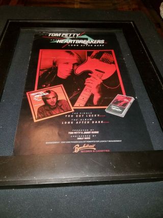 Tom Petty & The Heartbreakers You Got Lucky Rare Radio Promo Poster Ad Framed