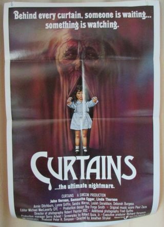 Curtains - 1983 - Movie Poster - 27x41 - John Vernon Samantha Eggar