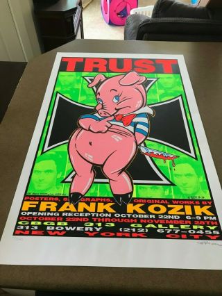 Frank Kozik Trust Signed Numbered Poster Melvins Ted Bundy Wee Widdul Piggums
