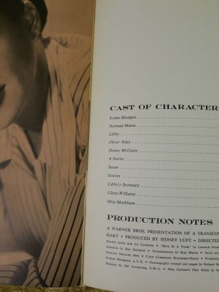 RARE Judy Garland A Star Is Born Program Booklet 1954 6