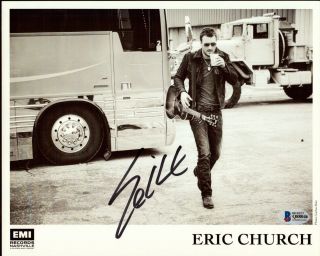 Eric Church Signed 8x10 Photo Beckett Bas Country Rare Very Tough