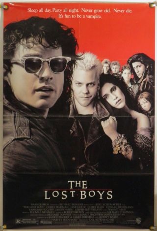 The Lost Boys Ff Orig 1sh Movie Poster Jason Patric Kiefer Sutherland (1987)