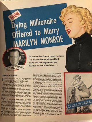 1956 Police Gazette MARILYN MONROE Secret Life ROCKY MARCIANO Heavyweight Champ 2