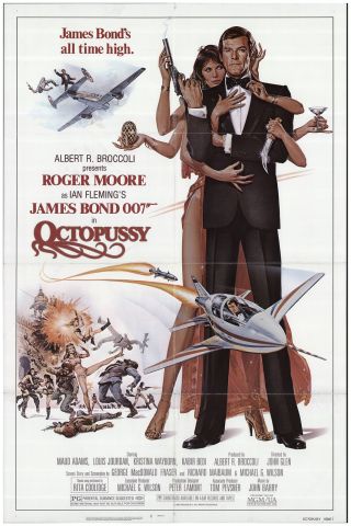 Octopussy 1983 27x41 Orig Movie Poster Fff - 75022 Roger Moore U.  S.  One Sheet