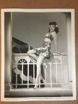 Anne Gwynne Rare Stunning Vintage 8/10 Pin - Up Photo Wwii Gi 40s A