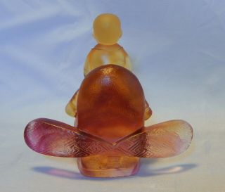 Tittot Art Glass Signed Paperweight Boy Riding Bee Figurine 3