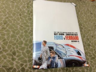 Ford Vs Ferrari D/s Double Sided Movie Poster 27x40 2019