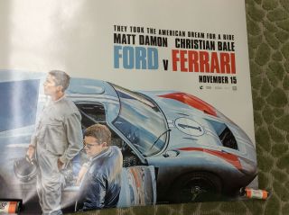 Ford vs Ferrari D/S Double Sided Movie Poster 27x40 2019 2