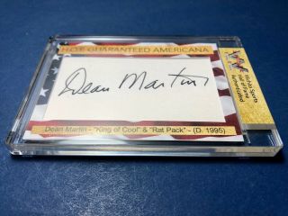 D) Dean Martin Rat Pack W/ Frank Sinatra - Hof Guaranteed Americana Autograph