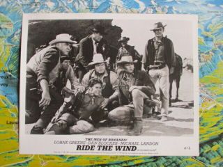 3 Photos Ride The Wind The Men Of Bonanza Michael Landon Dan Blocker Lor.  Greene