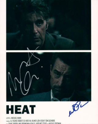 Heat Robert Deniro Al Pacino Signed 8x10 Picture Autographed Photo,