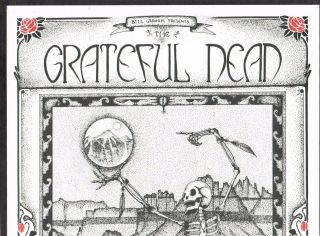 The Grateful Dead 1987 Jack Rajca Dancing Skeleton Poster Telluride Colorado 4