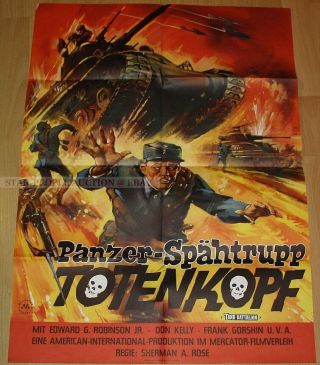 Don Kelly - Leslie Parrish - Tank Battalion Ww2 German Orig Poster