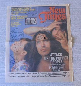 Meat Puppets Autographs & Illustration Times Front Cover Only 1991