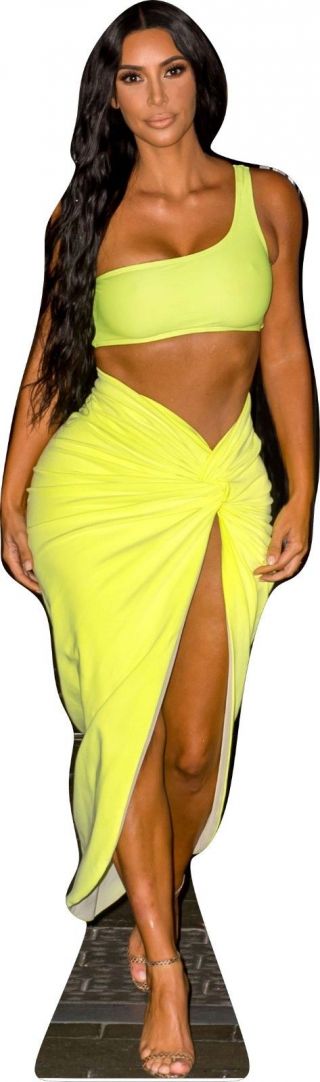 Kim Kardashian - West - Fashion In Lime - 63 " Tall - Lifesizecardboard Cutout Standee