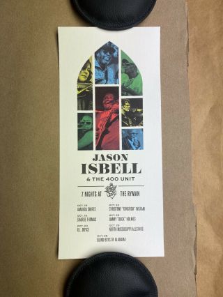 JASON ISBELL HATCH SHOW PRINT OFFICIAL RYMAN NIGHT 7 POSTER 10/26/19 NASHVILLE 7
