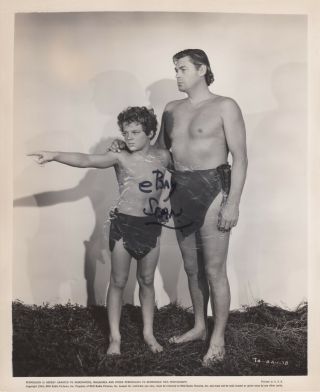 Johnny Sheffield Johnny Weissmuller Vintage Tarzan And The Amazons