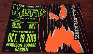 The Misfits Msg Nyc Event Poster 10/19 Madison Square Garden 838/1000