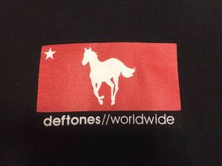 Deftones Worldwide Hoodie Sweatshirt White Pony Vintage 2000 3