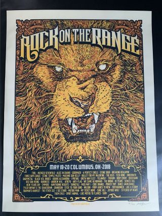 Rock On The Range 2018 Concert Tour Poster - Tool,  Alice In Chains,  Godsmack,