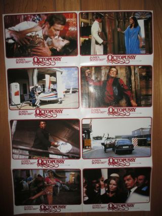 James Bond Rare Octopussy Lobby Photos,  Poster Format Roger Moore
